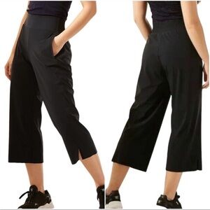 Athleta Cosmic Crop Black Wide Leg Pants Size XS